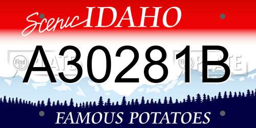 A30281B Idaho License Plate