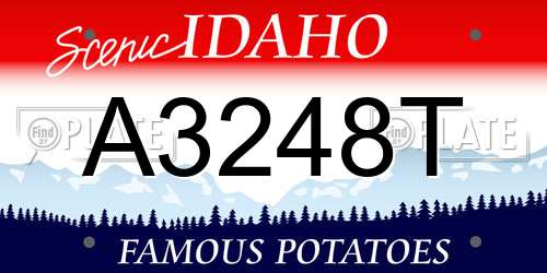A3248T Idaho License Plate