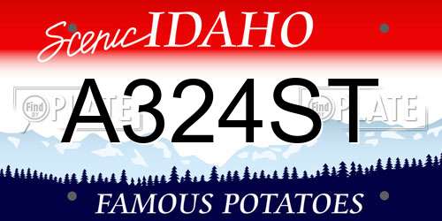 A324ST Idaho License Plate
