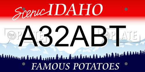 A32ABT Idaho License Plate