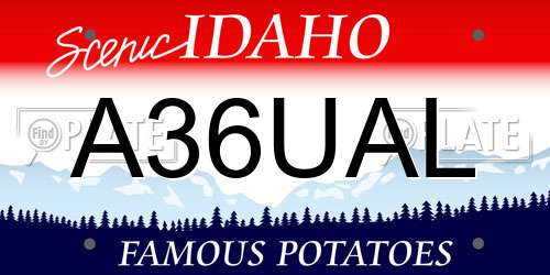 A36UAL Idaho License Plate
