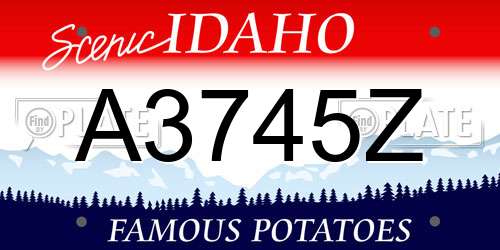A3745Z Idaho License Plate