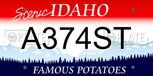 A374ST Idaho License Plate