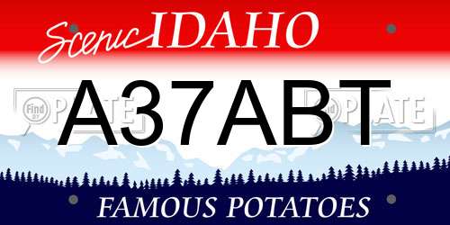 A37ABT Idaho License Plate
