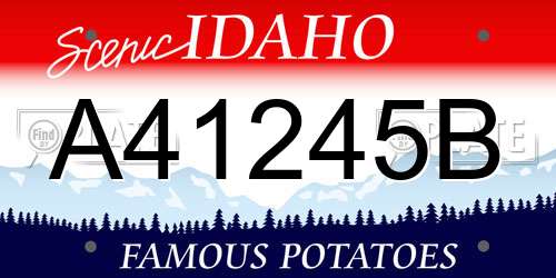 A41245B Idaho License Plate