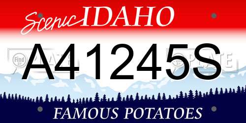 A41245S Idaho License Plate