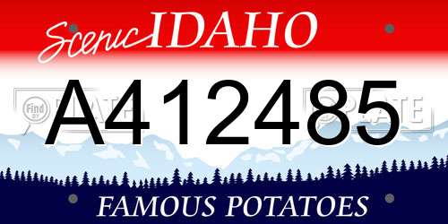 A412485 Idaho License Plate