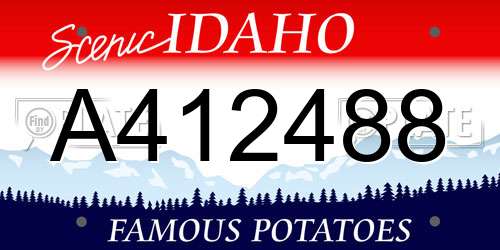 A412488 Idaho License Plate