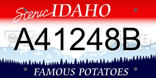 A41248B Idaho License Plate