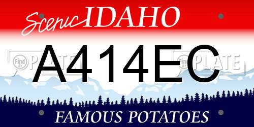 A414EC Idaho License Plate
