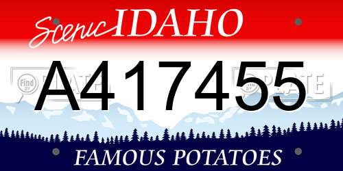 A417455 Idaho License Plate