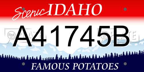 A41745B Idaho License Plate