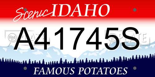 A41745S Idaho License Plate