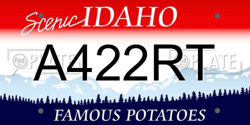 A422RT Idaho License Plate
