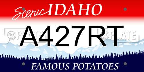 A427RT Idaho License Plate