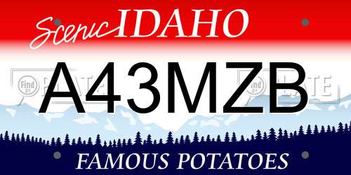 A43MZB Idaho License Plate