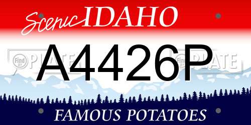 A4426P Idaho License Plate