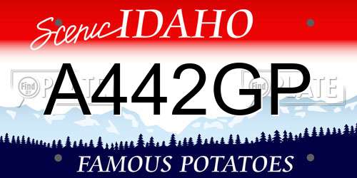 A442GP Idaho License Plate