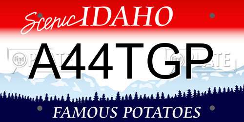 A44TGP Idaho License Plate