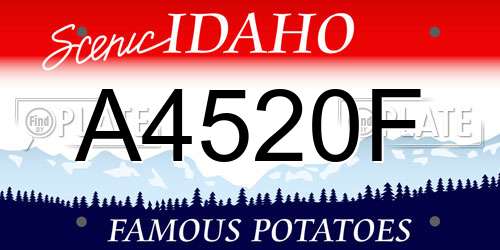 A4520F Idaho License Plate