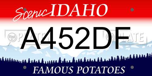 A452DF Idaho License Plate