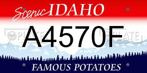 A4570F Idaho License Plate