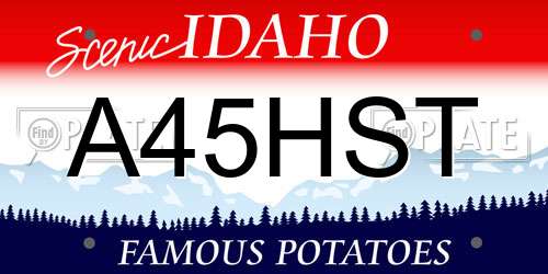 A45HST Idaho License Plate