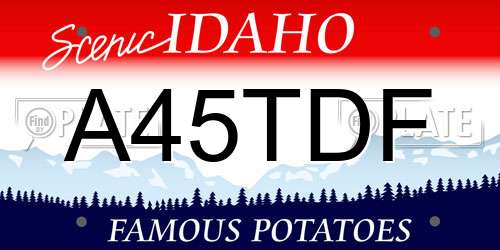 A45TDF Idaho License Plate