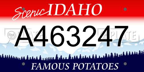 A463247 Idaho License Plate