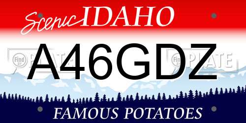 A46GDZ Idaho License Plate