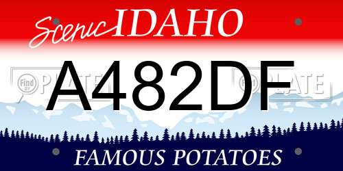 A482DF Idaho License Plate