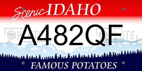 A482QF Idaho License Plate
