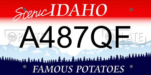 A487QF Idaho License Plate