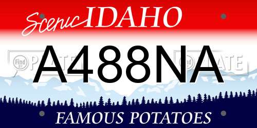 A488NA Idaho License Plate