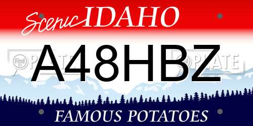 A48HBZ Idaho License Plate