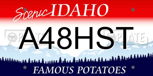 A48HST Idaho License Plate