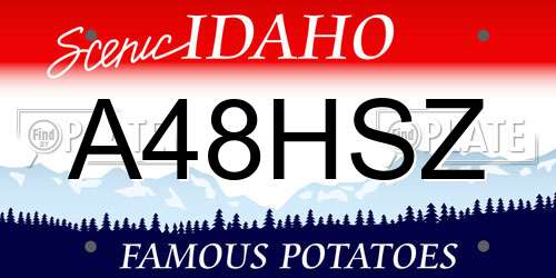 A48HSZ Idaho License Plate