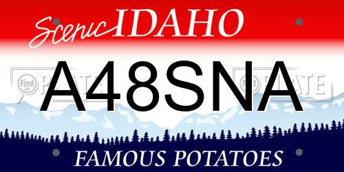 A48SNA Idaho License Plate