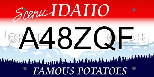 A48ZQF Idaho License Plate