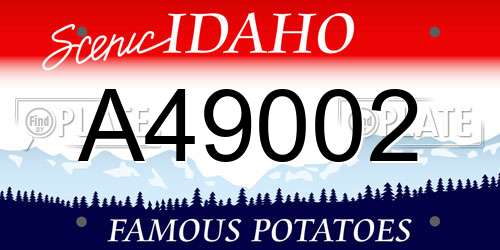A49002 Idaho License Plate