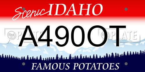 A490OT Idaho License Plate