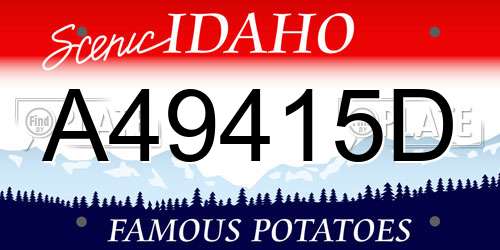 A49415D Idaho License Plate