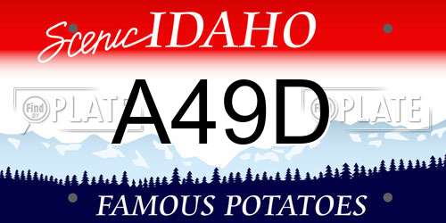 A49D Idaho License Plate