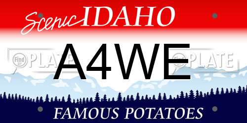 A4WE Idaho License Plate