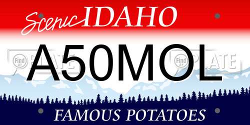A50MOL Idaho License Plate