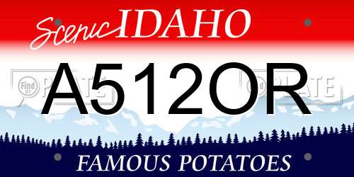 A512OR Idaho License Plate