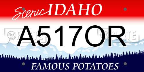 A517OR Idaho License Plate