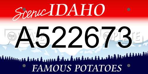 A522673 Idaho License Plate