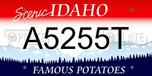 A5255T Idaho License Plate