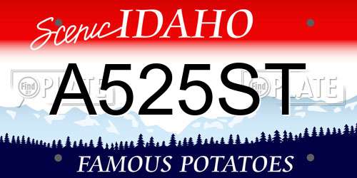 A525ST Idaho License Plate